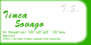 timea sovago business card